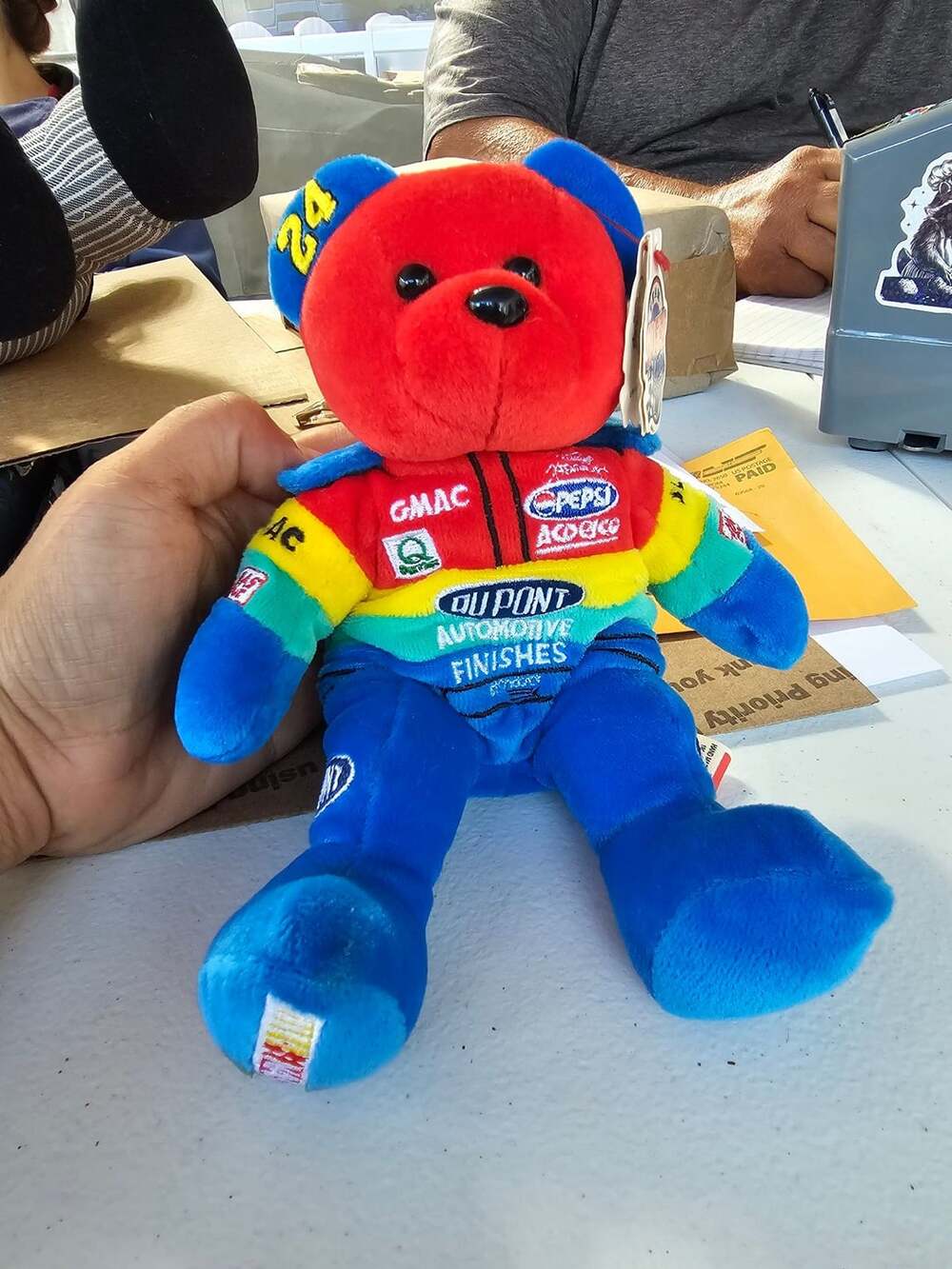 NASCAR Jeff Gordon 24 Team Speed Bears Beanie with tags 1999 8 inch